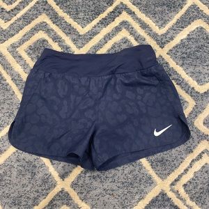 NIKE dri fit blue cheetah print shorts